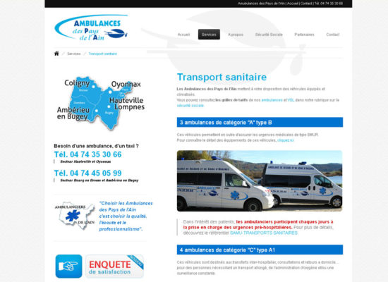 Webmaster graphiste indépendant pour ambulances taxi