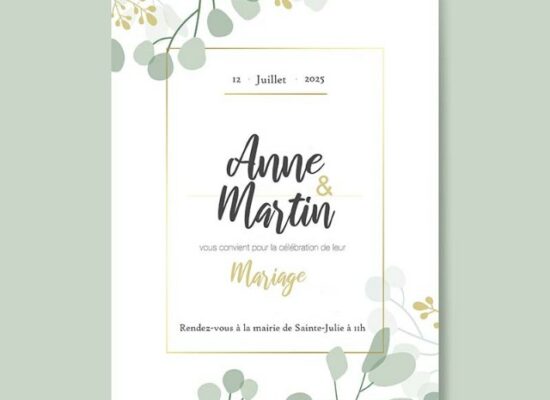 Graphiste faire-part de mariage 2025