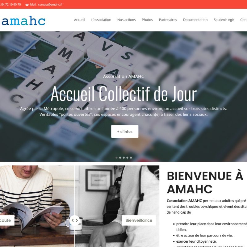 Création de site internet pour l'association AMAHC France